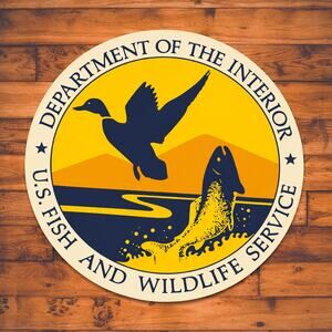 Department of the Interior US Fish and Wildlife Service Sign Hunt Outdoors NPS